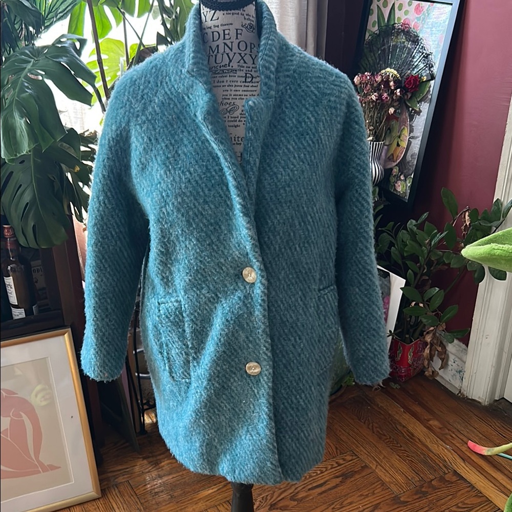 Zara Girl’s Teal Pea Coat